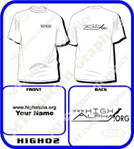 High Alpha T-shirt Front & Back logos