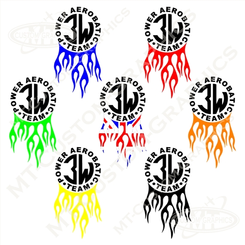 3W Team Flamed Logo