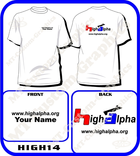 High Alpha T-shirt Front & Back 2