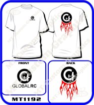 Global-RC Flamed T-Shirt Front & Back logos