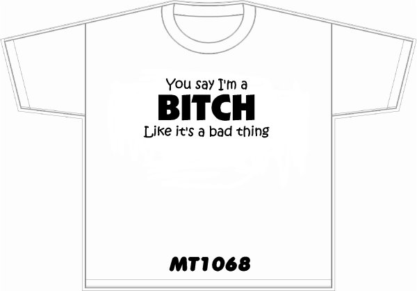 You say i'm a BITCH like its a bad thing