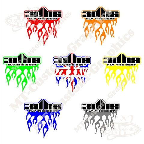 3D Hobby Shop Flamed Logo