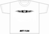 VW T-shirt with flames logo