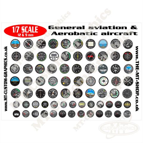1/7 Scale General & Aerobatic Set of Instrument